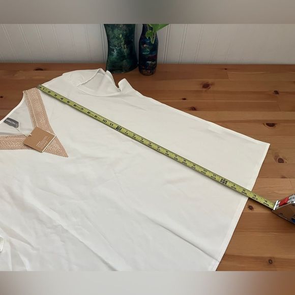 Noracora Lightweight Short Sleeve Pullover Blouse with Lace Detail Size XXL NWT - Picture 7 of 9